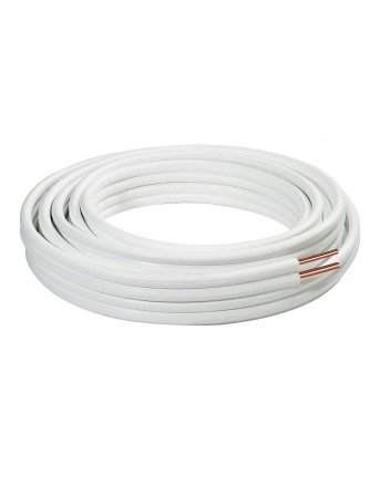 Klimaanlagen-Kupferrohr Doppel mit Isolierung – Ohne Kupplungen – 1/4" – 3/8" – 20 m