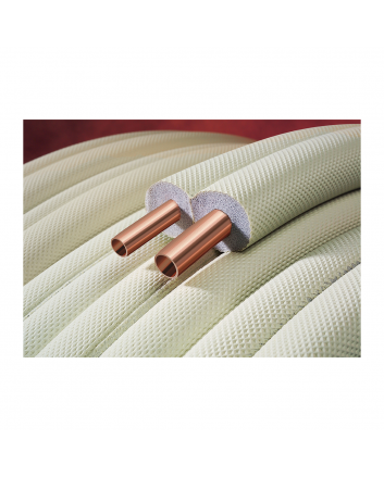 Klimaanlagen-Kupferrohr Doppel mit Isolierung – Ohne Kupplungen – 1/4" – 3/8" – 20 m