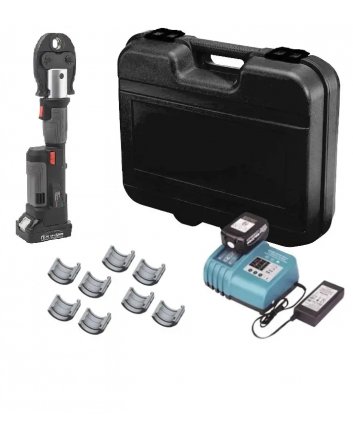 Alpha Akku-Pressmaschine Set PZ-1930 (Presszange, 18V Ladegerät, 2x Akku, 4x Backen)