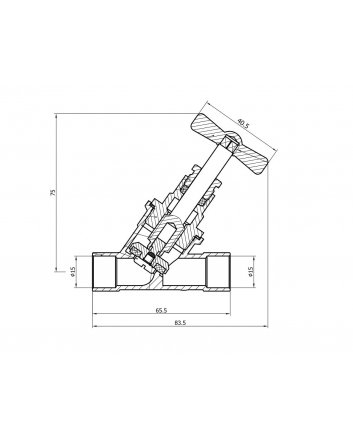 Riko Gastec-Absperrhahn 15 mm Kapillar x Kapillar ohne Entleerung