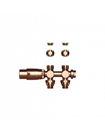 Thermostatventil für Wand- und Bodenanschluss gebürstetes Kupfer 1/2" x 16/2 M3