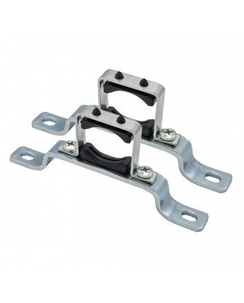 Einzelne Aufhängebügel für Verteiler Messing Vernickelt 1" 2 St./Set