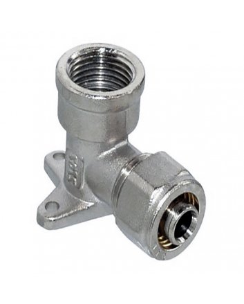 HS Innengewinde x Schraubfitting-Wandwinkel für Alu-Mehrschicht-Verbundrohr | 1/2 x 16 | 40 mm