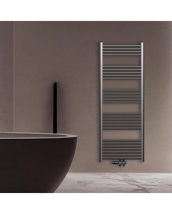 1600x600 557 Watt | Handtuchheizkörper Gunmetal Grau Mittelanschluss