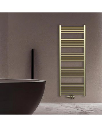 1600x600 557 Watt | Handtuchheizkörper gebürstetes Gold Mittelanschluss