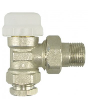 Thermostatventil ohne Kopf 1/2", winklig, inkl. Adapter