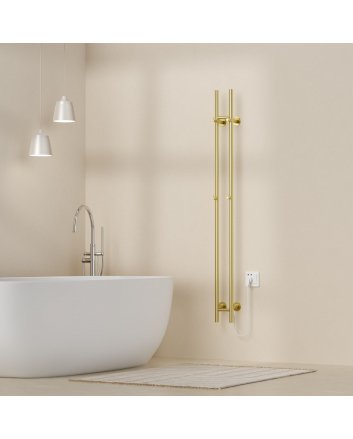 1500x168 – 120 Watt | Elektrischer Doppelstäbe-Handtuchheizkörper – Gold