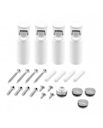 Handtuchheizkörperhalter Weiß (Verpackt pro 4 St.)