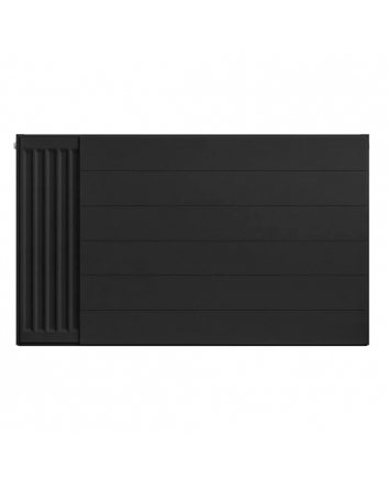 300x1400 T33 - 2535 watt | Mattschwarz | Lined 8 | Gestreifter Ventilheizkörper (VCM-Profil & VC-Profil Heizkörper)
