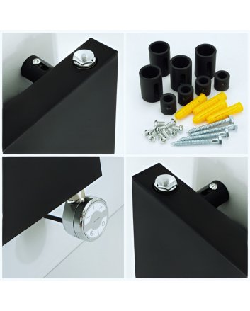 500x1600 - 700 Watt | Elektro-Badheizkörper Plan Mat Mattschwarz