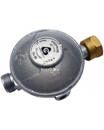 Zweistufiger Druckregler 37 mbar, Durchfluss 10 kg/h, 1/2" Innengewinde x 1/2" Innengewinde
