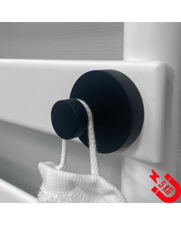 BSXL Magneet-Line Schwarz – Magnetischer einzelner Haken, kleiner Knopf