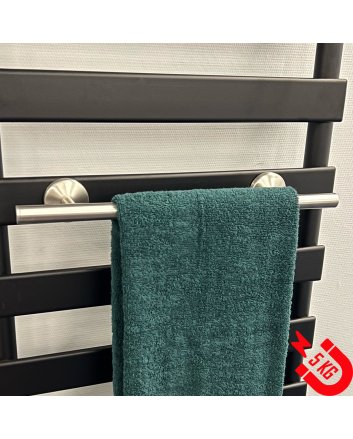 BSXL Magnetisches 500 mm Handtuchregal für Heizkörper – Gebürsteter Edelstahl
