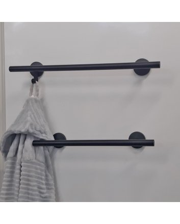 BSXL Magnetisches 400 mm Handtuchregal mit Haken für Heizkörper – Chrom