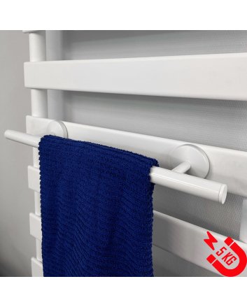 BSXL Magnetisches 500 mm Handtuchregal für Heizkörper – Weiß