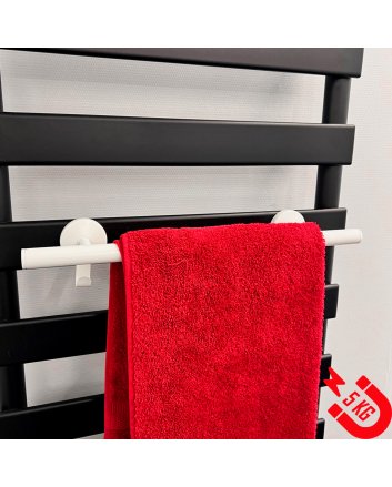 BSXL Magnetisches 400 mm Handtuchregal mit Haken für Heizkörper – Weiß