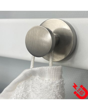 BSXL Magneet-Line Nickel – Magnetischer Einzelhaken – großer Knopf