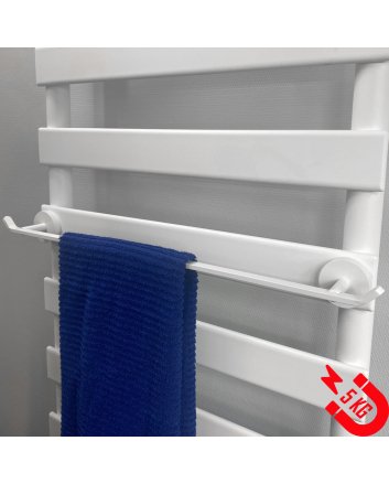 BSXL Magneet-Line Weiß – Magnetischer Handtuchhalter 385 mm