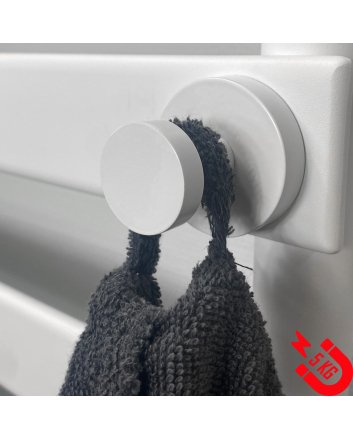 BSXL Magneet-Line Weiß – Magnetischer Einzelhaken – großer Knopf