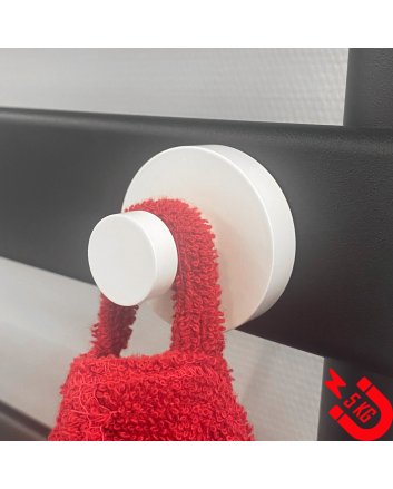 BSXL Magneet-Line Weiß – Magnetischer Einzelhaken – kleiner Knopf