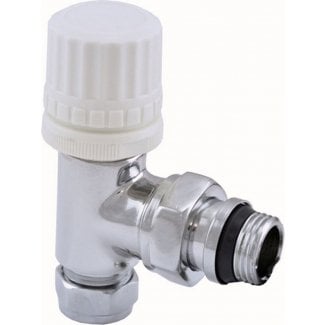 Luxus Thermostatventil vorbereitet 1/2" x 15 mm (M22) Klemm, winklig, Chrom