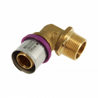 Bonfix Außengewinde x Alu-Press Winkelstück | 3/4 x 26