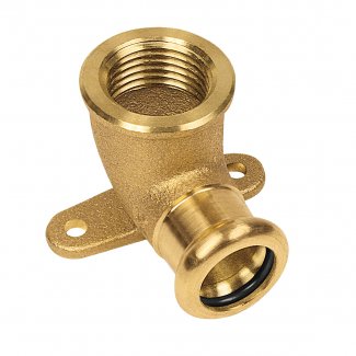 Bonfix Rotkupfer Innengewinde x Press Wandplatte (Wasser) | 1/2 x 12