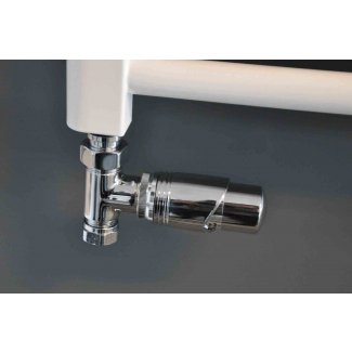 Wiesbaden Luxuriöses Thermostat-Anschlussset für Heizkörper, gerade, Chrom