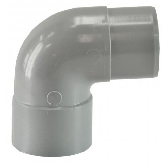 Abflussbogen Muffe 75 mm x Spitzende 75 mm 90 Grad PVC