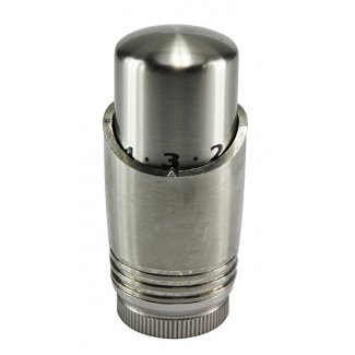 Luxus Thermostatkopf M30, Gebürsteter Stahl