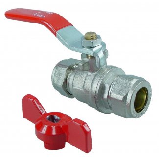 Riko Kugelhahn voller Durchgang Klemm 15 mm x 15 mm vernickelt