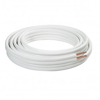 Klimaanlagen-Kupferrohr Doppel mit Isolierung – Ohne Kupplungen – 1/4" – 3/8" – 20 m