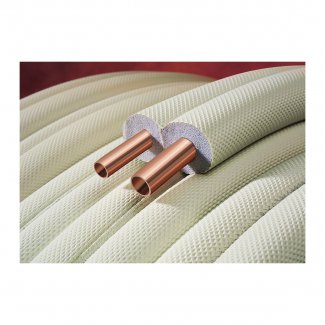 Klimaanlagen-Kupferrohr Doppel mit Isolierung – Ohne Kupplungen – 1/4" – 1/2" – 20 m