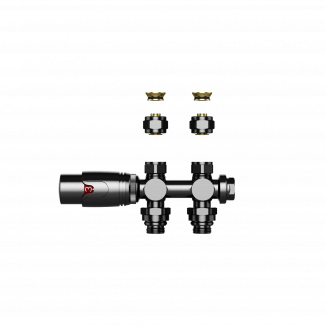 Thermostatventil für Wand- und Bodenanschluss Gunmetal Grau M30