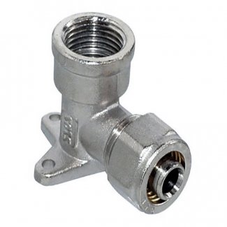 HS Innengewinde x Schraubfitting-Wandwinkel für Alu-Mehrschicht-Verbundrohr | 1/2 x 16 | 40 mm