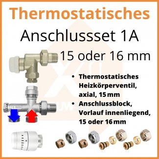 Eco 4 Thermostatisches M30-Anschlussset 1A