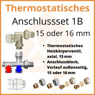 Eco 4 Thermostatisches M30-Anschlussset 1B