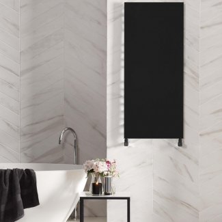 500x1600 - 906 Watt | Badheizkörper Plan Mattschwarz Außen- & Mittelanschluss