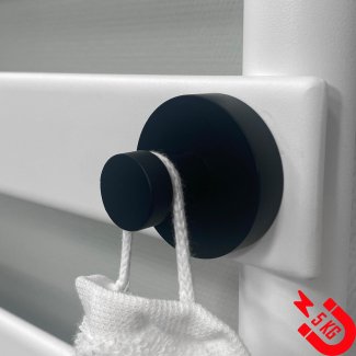 BSXL Magneet-Line Schwarz – Magnetischer einzelner Haken, kleiner Knopf