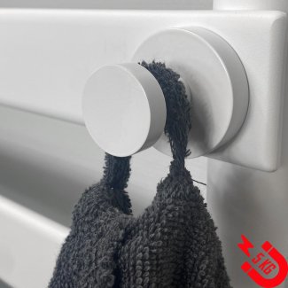 BSXL Magneet-Line Weiß – Magnetischer Einzelhaken – großer Knopf