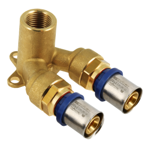 Bonfix Alu-Press x Innengewinde x Alu-Press Durchfluss-T-Stück | 20 x 1/2 x 20