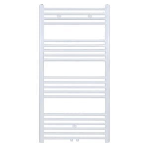 120x50 cm - 675 Watt - Ecorad Badheizkörper - Weiß (RAL9016) - Universal-6 Anschlüsse