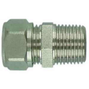Heizkörperkupplung 1/2" x 15 mm Klemm, gerade, vernickelt