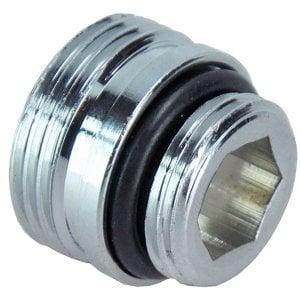 Adapter 3/4" x 1/2", Mittelunteranschluss, Chrom