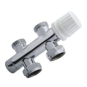 Thermostat-Unterblock 3/4", gerade, Chrom