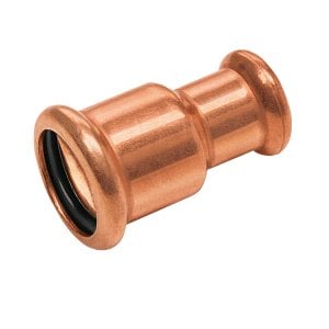Bonfix Rotkupfer Press gerade Übergangskupplung (Wasser) | 28 x 22