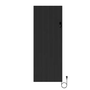 160x60 cm 2000 W – E-Plate Schwarz mit WLAN – Elektrischer Vertikalheizkörper