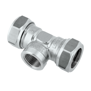 Bonfix verzinnt Klemm x Innengewinde x Klemm T-Stück | 22 x 3/4 x 22