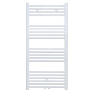 120x40 cm - 550 Watt - Ecorad Badheizkörper - Weiß (RAL9016) - Universal-6 Anschlüsse