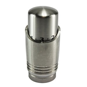 Luxus Thermostatkopf M30, Gebürsteter Stahl